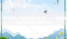 如何做SEO关键词排名优化？(SEO关键词排名优化的实操方法)