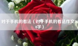 对于手机的看法（对于手机的看法作文500字）