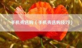手机壳选购（手机壳选购技巧）