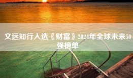 文远知行入选《财富》2024年全球未来50强榜单