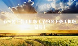 节拍器下载手机版（节拍器下载手机版官网）