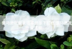 亚马逊批量表格不显示下拉框(亚马逊批量注册)