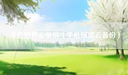 手机信息云备份（手机短信云备份）