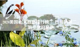 2020美国十大首富排行榜 ：巴菲特第二，第一依旧是他