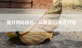 提升网站排名，从整站SEO优化开始